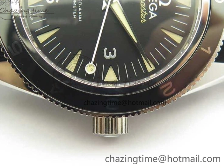 0228 Seamaster 300 Master Spectre SS MKS Best Edition Black Dial On Nylon Strap A SunProtective 8083